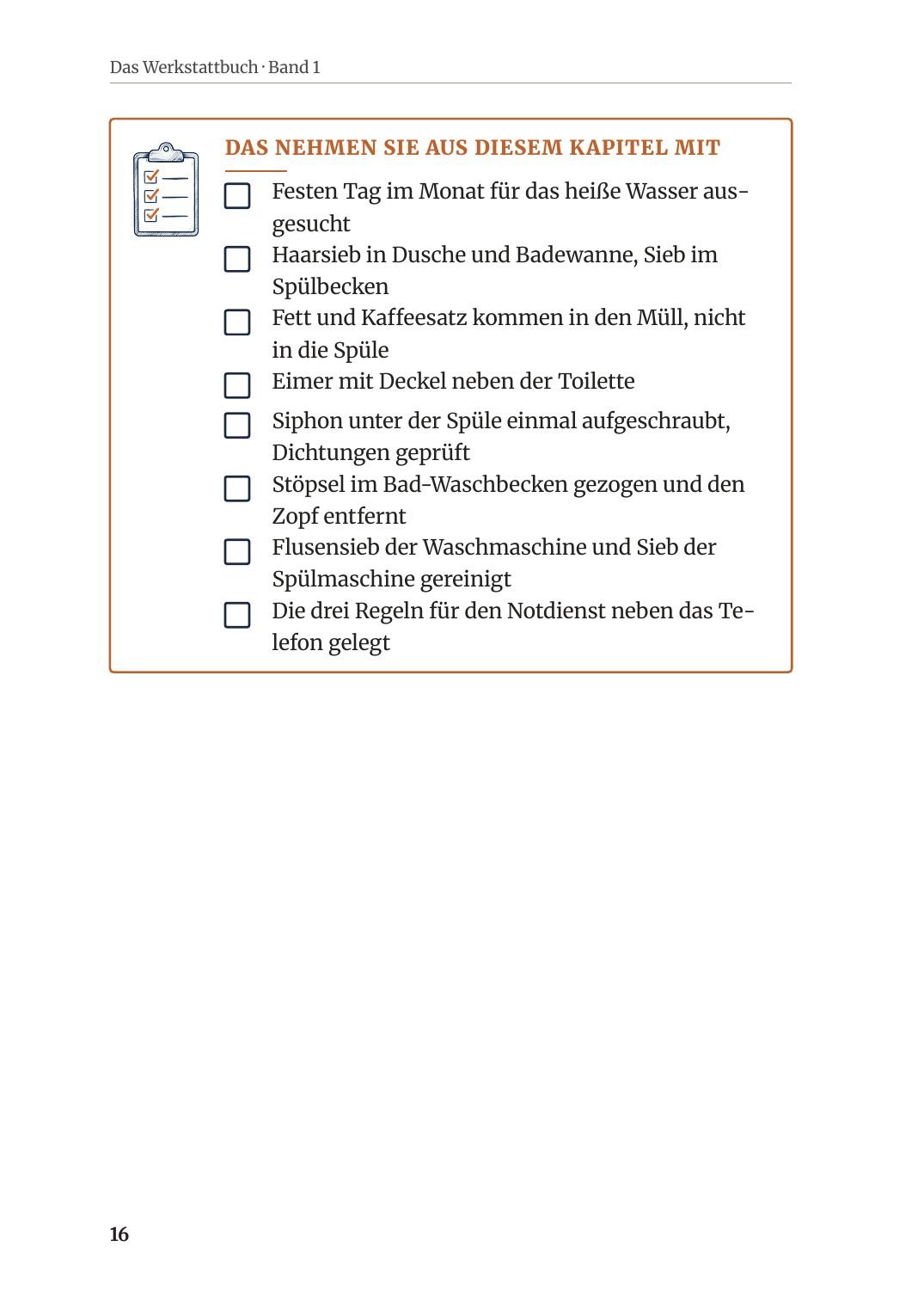 Leseprobe: Checkliste zum Abhaken